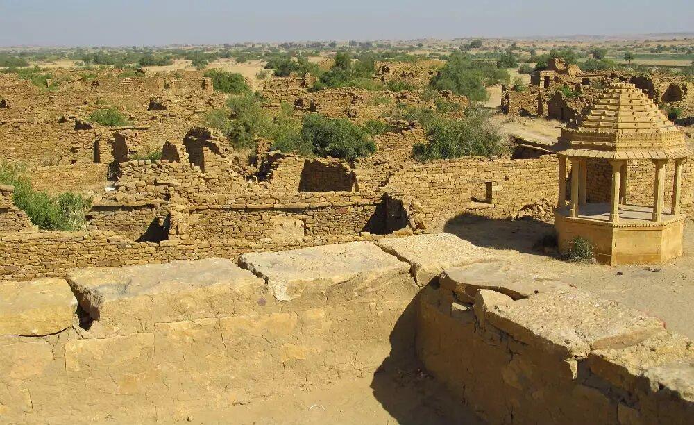 Old Village in desert jaisalmer 